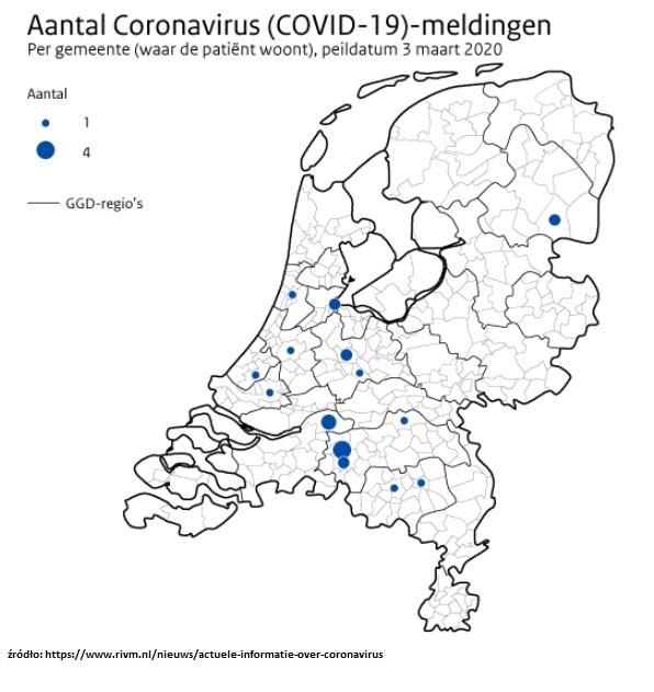 zachorowania koronawirus 3 marca najnowsze wiadomości z Holandii