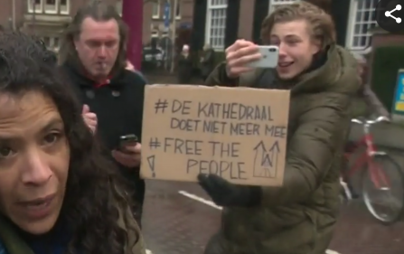 protest w Amsterdami