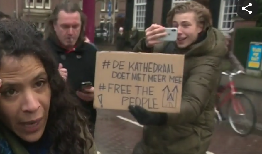 protest w Amsterdami