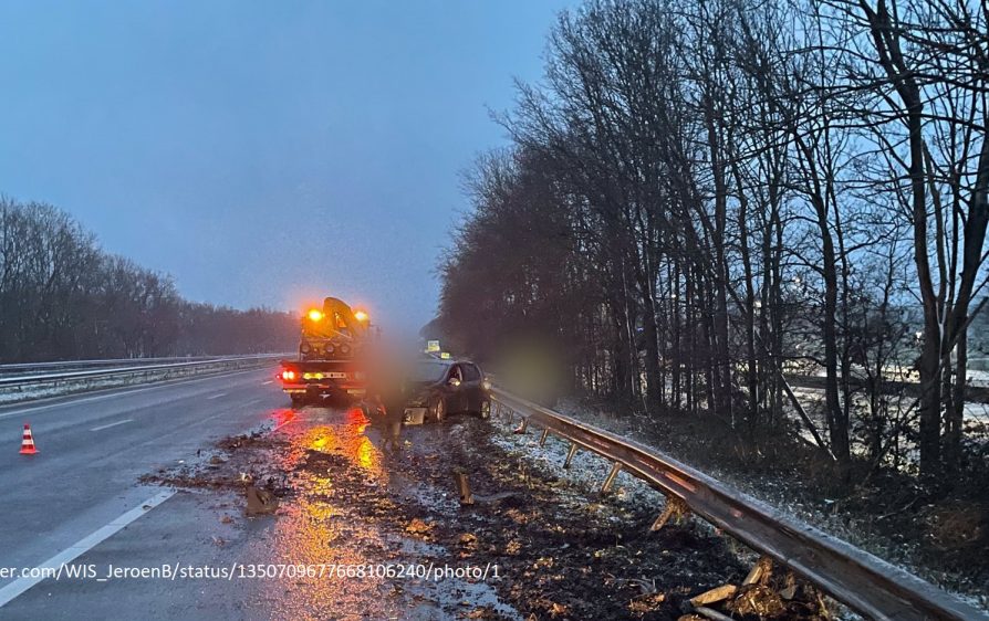 śnieg doprowadził do wielu wypadków