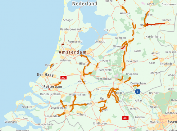 zasypane autostrady Holandia