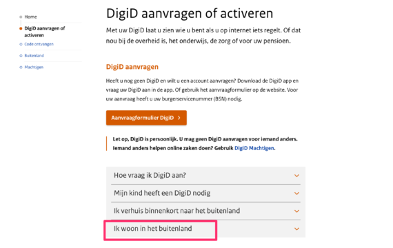 Uzyskaj DigiD bez zameldowania w Holandii