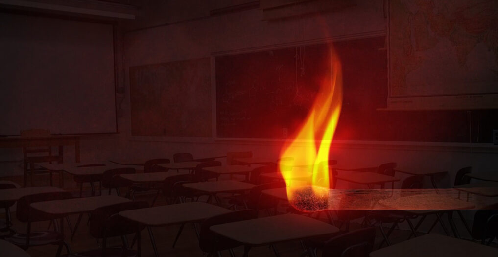 Uczeń podpalił szkołę bo nie lubił nauczyciela