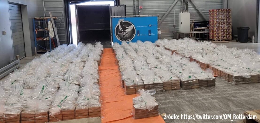 Holendrzy przejęli ponad 8 ton kokainy w Rotterdamie