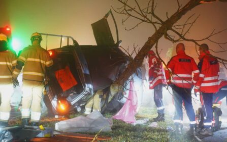 Czterech młodych ludzi rannych w wypadku