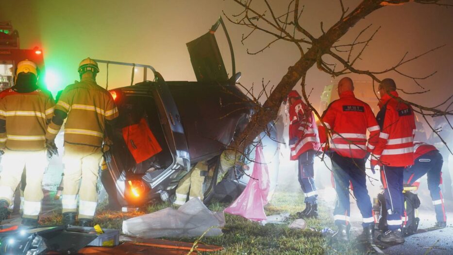 Czterech młodych ludzi rannych w wypadku